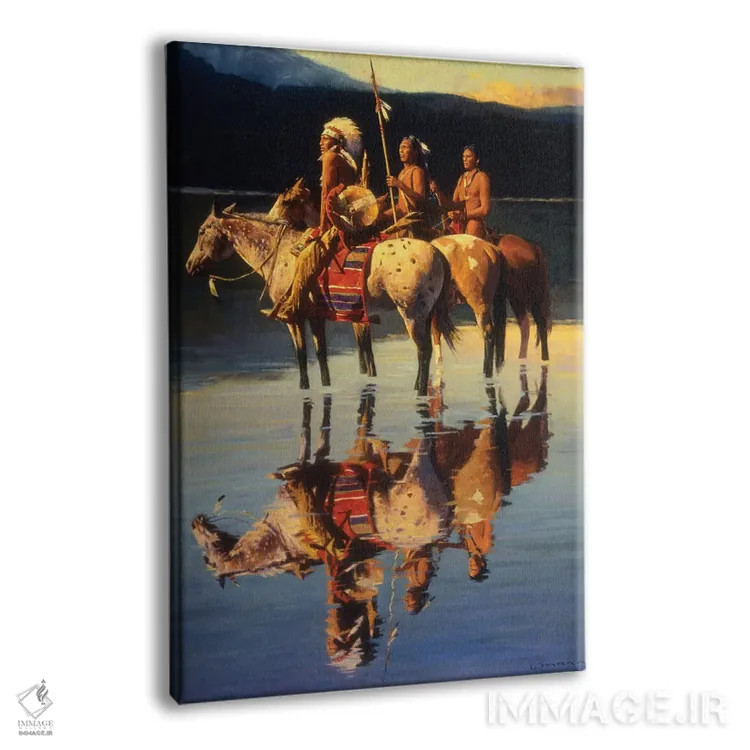 تابلو دکوراتیو "صلح بر دریاچه آبی" اثر دیوید من - نمای پرسپکتیو محصول