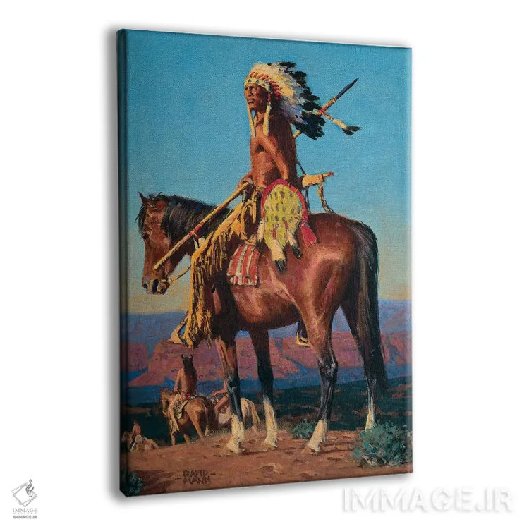 تابلو دکوراتیو "غروب صخره قرمز" اثر دیوید من - نمای پرسپکتیو محصول