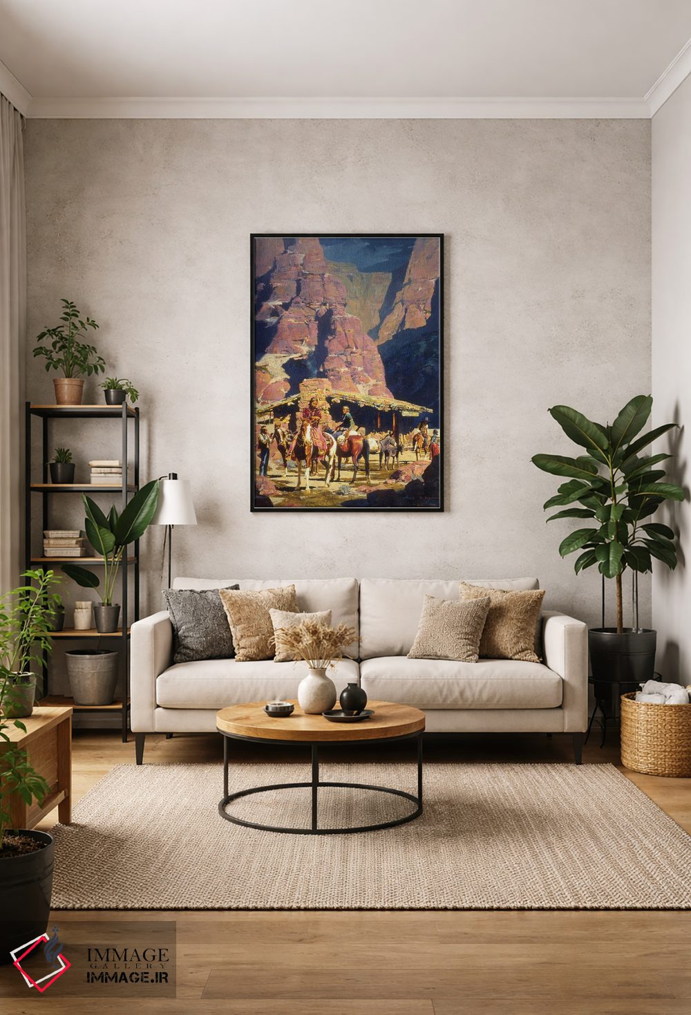 تابلو دکوراتیو "معامله شبانه در صخره قرمز" اثر دیوید من - D1B