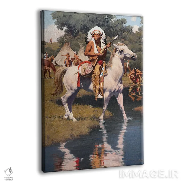 تابلو دکوراتیو "در میان درختان پنبه ای" اثر دیوید من - نمای پرسپکتیو محصول