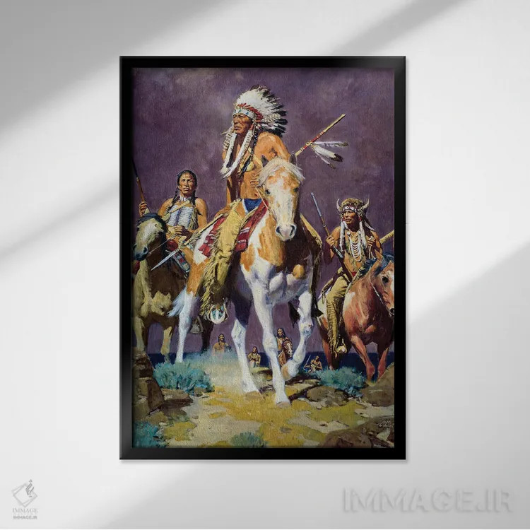 تابلو دکوراتیو "طوفان دشت" اثر دیوید من - نمای قابدار مشکی