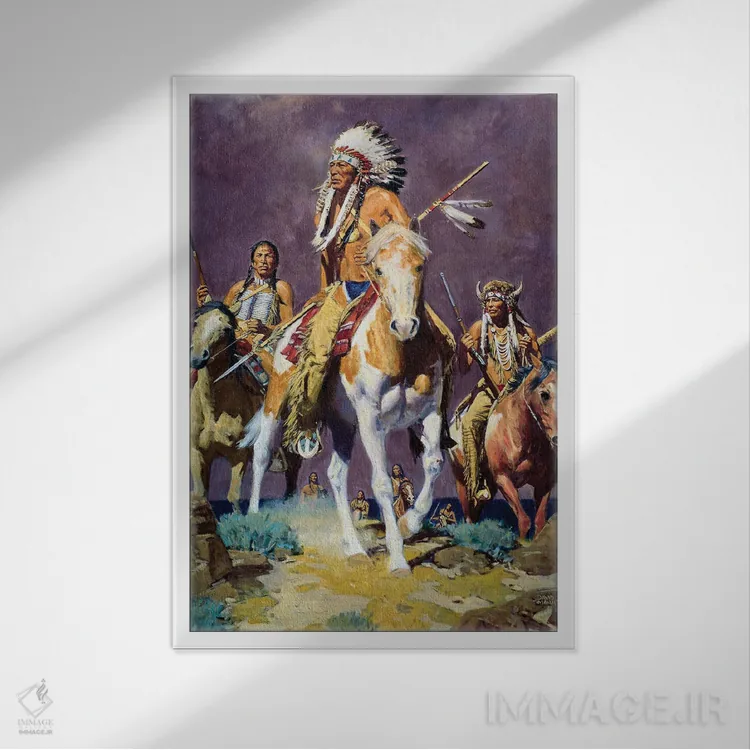 تابلو دکوراتیو "طوفان دشت" اثر دیوید من - نمای قابدار سفید