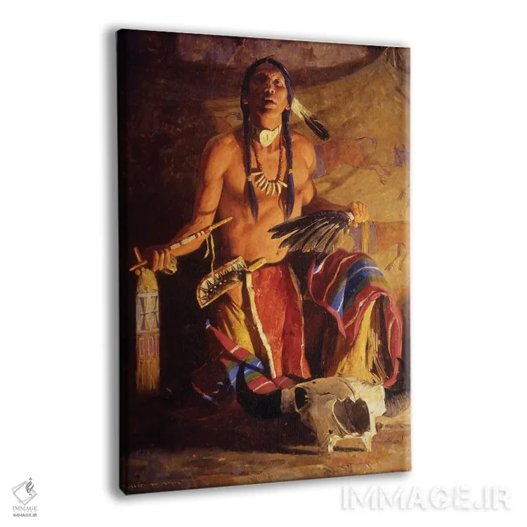 تابلو دکوراتیو "ترانه بوفالو" اثر دیوید من - نمای پرسپکتیو محصول