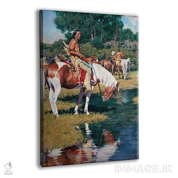 تابلو دکوراتیو "نگهبان پونی" اثر دیوید من - نمای پرسپکتیو محصول