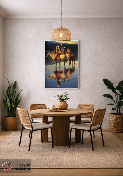 تابلو دکوراتیو "صلح بر دریاچه آبی" اثر دیوید من - D3W