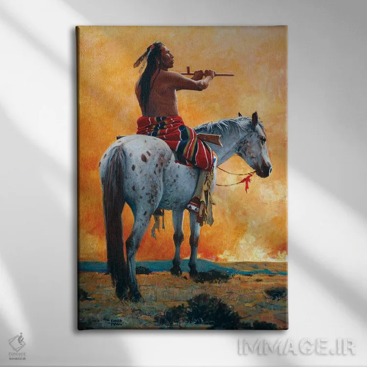 تابلو دکوراتیو "قسم خورشید" اثر دیوید من - نمای روبهرو روی دیوار