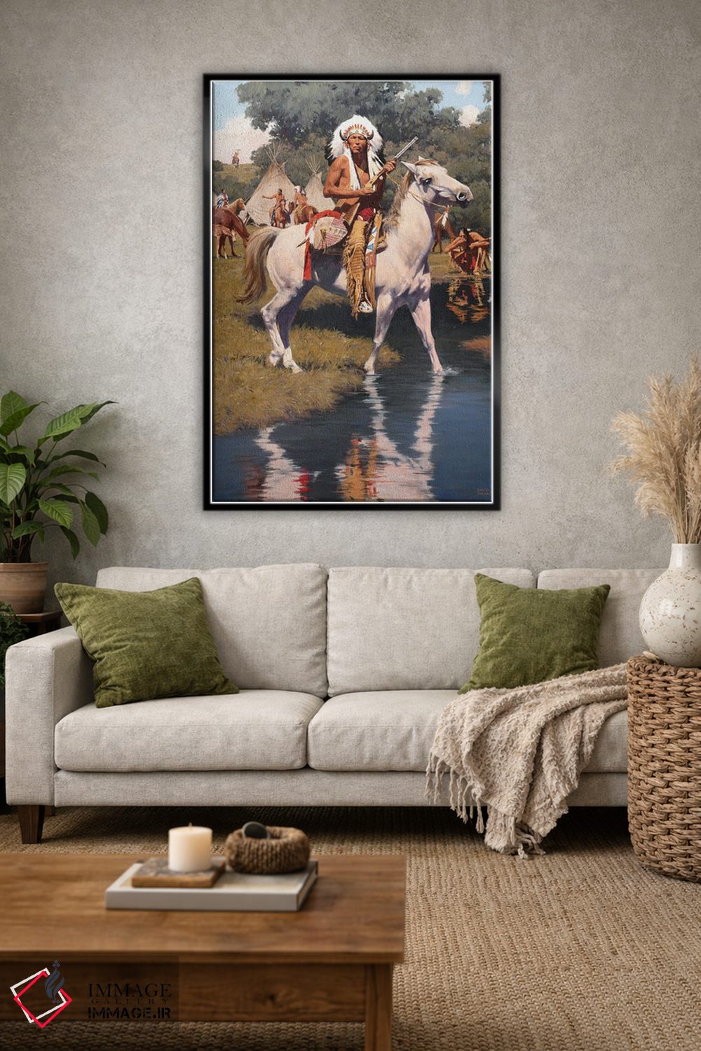 تابلو دکوراتیو "در میان درختان پنبه ای" اثر دیوید من - D1B