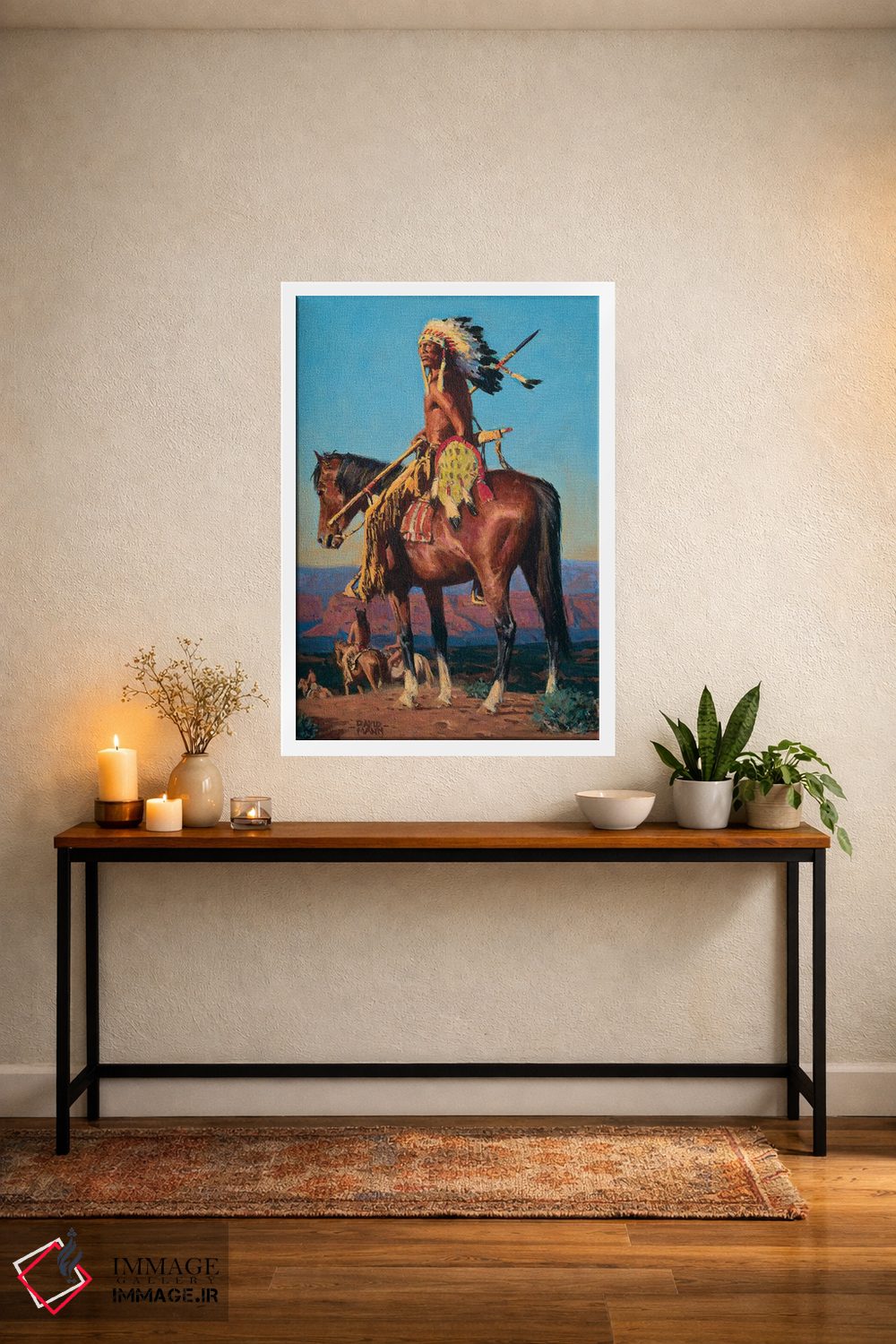 تابلو دکوراتیو "غروب صخره قرمز" اثر دیوید من - D3W