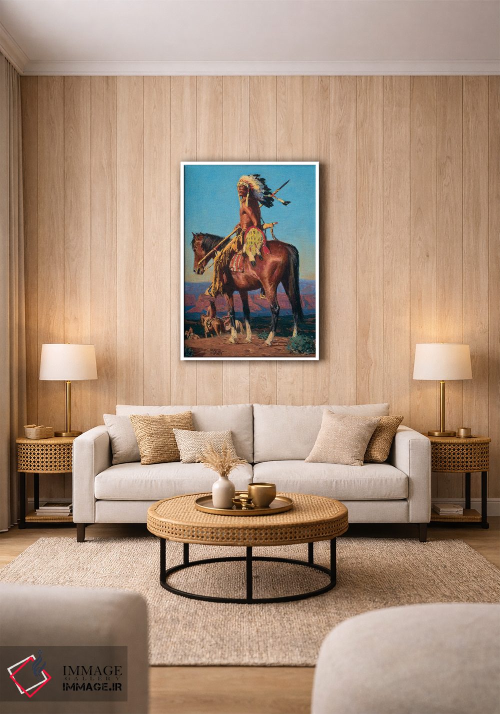 تابلو دکوراتیو "غروب صخره قرمز" اثر دیوید من - D1W