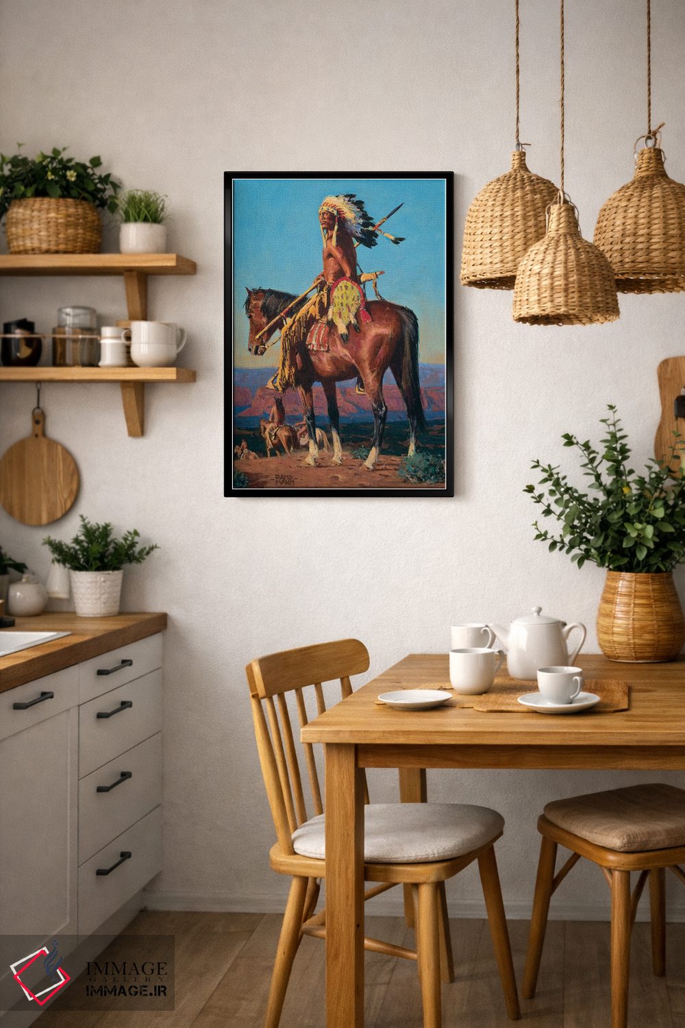 تابلو دکوراتیو "غروب صخره قرمز" اثر دیوید من - D5B