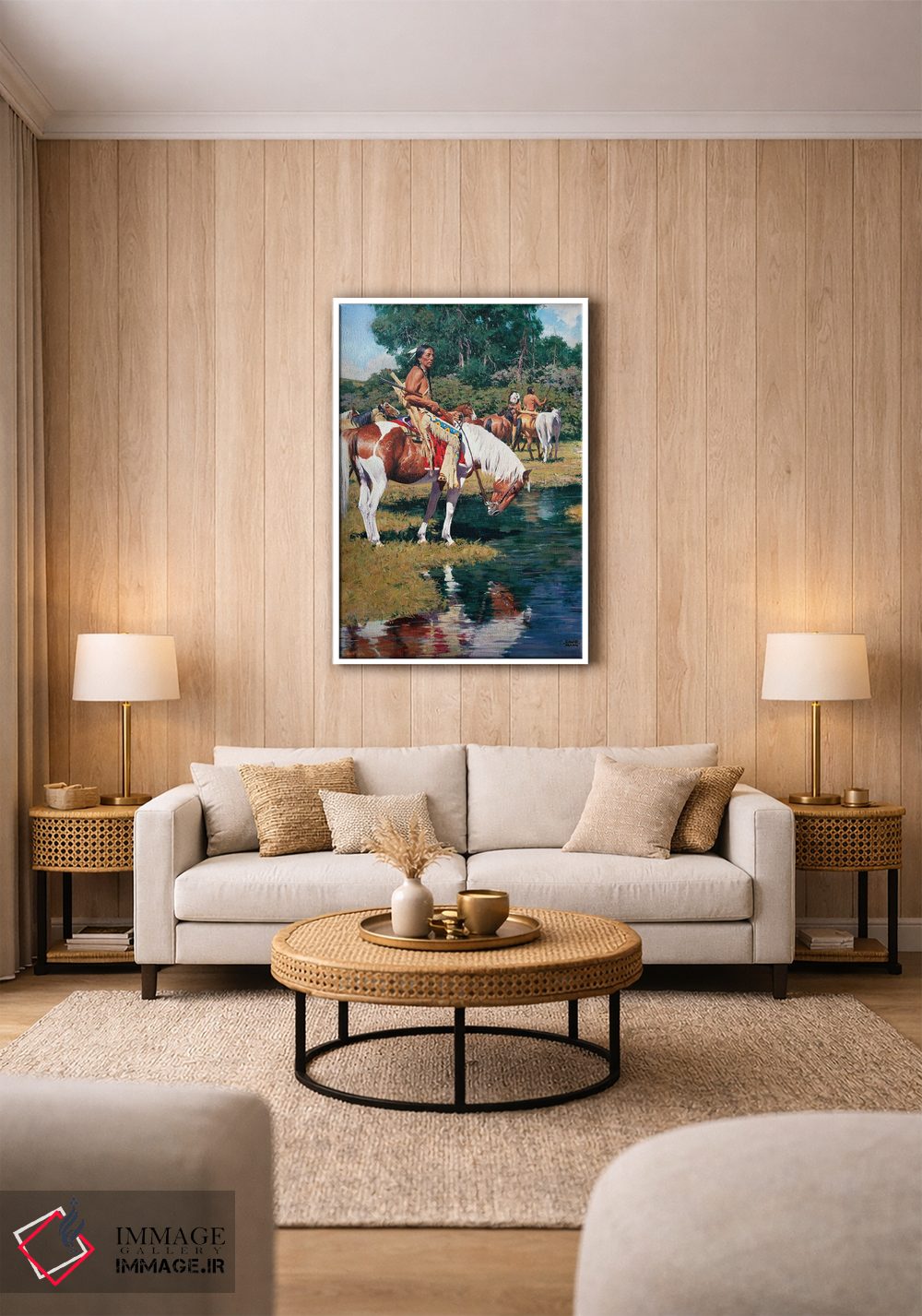 تابلو دکوراتیو "نگهبان پونی" اثر دیوید من - D1W