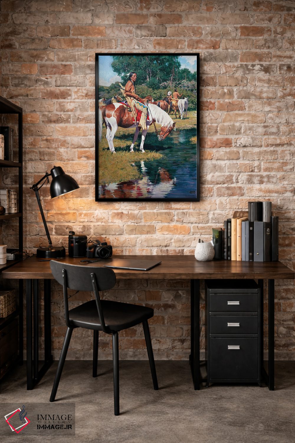 تابلو دکوراتیو "نگهبان پونی" اثر دیوید من - D4B