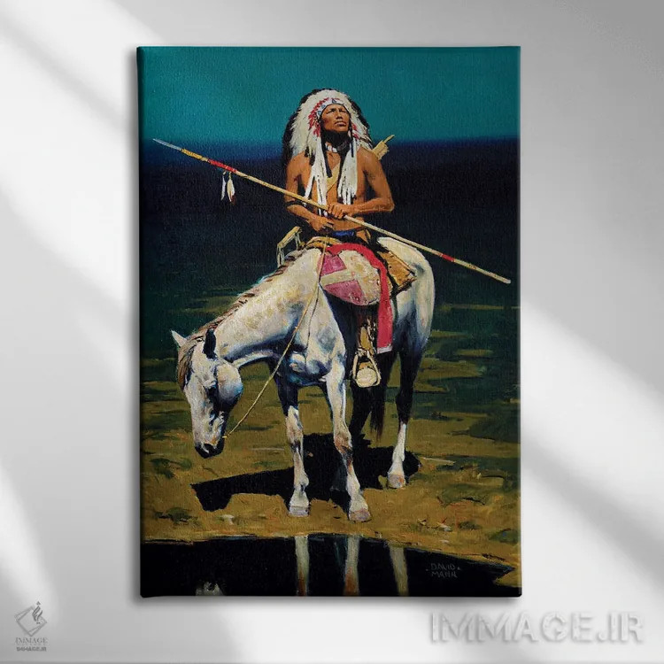 تابلو دکوراتیو "ماه نجواگر" اثر دیوید من - نمای روبهرو روی دیوار