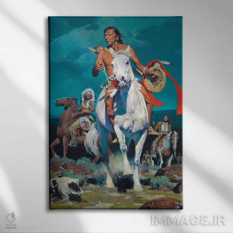 تابلو دکوراتیو "نوک میزای بلند" اثر دیوید من - نمای روبهرو روی دیوار