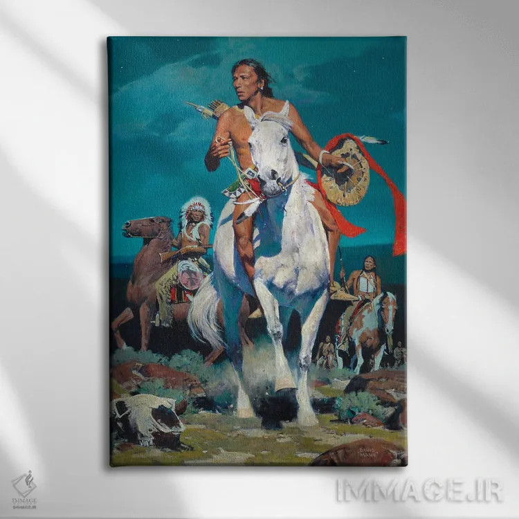 تابلو دکوراتیو "نوک میزای بلند" اثر دیوید من - نمای روبهرو روی دیوار