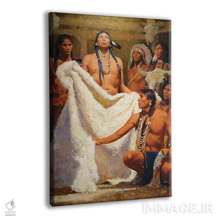 تابلو دکوراتیو "ردای بوفالوی سفید ۲" اثر دیوید من - نمای پرسپکتیو محصول