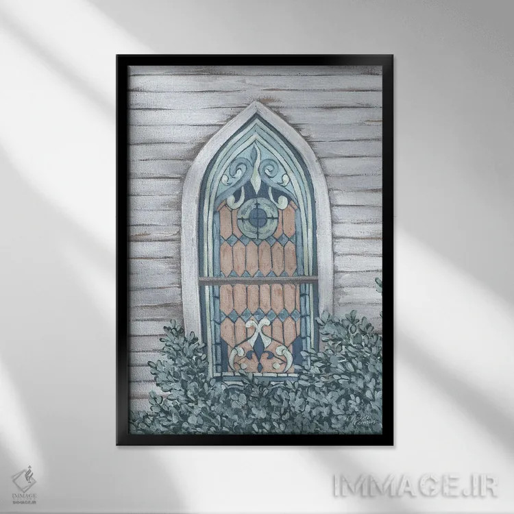 تابلو دکوراتیو رفتن به کلیسا اثر میشل نورمن - نمای قابدار مشکی