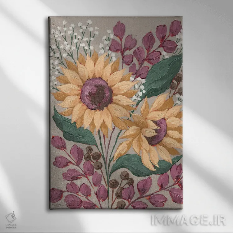 تابلو دکوراتیو چهره های آفتابی اثر میشل نورمن - نمای روبهرو روی دیوار