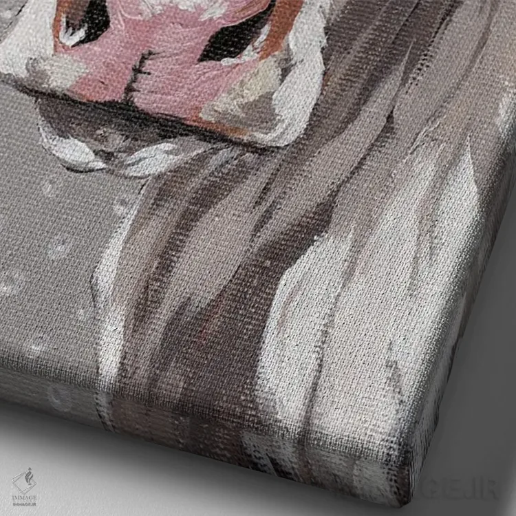 تابلو دکوراتیو فرانسین اثر میشل نورمن - نمای نزدیک بافت بوم