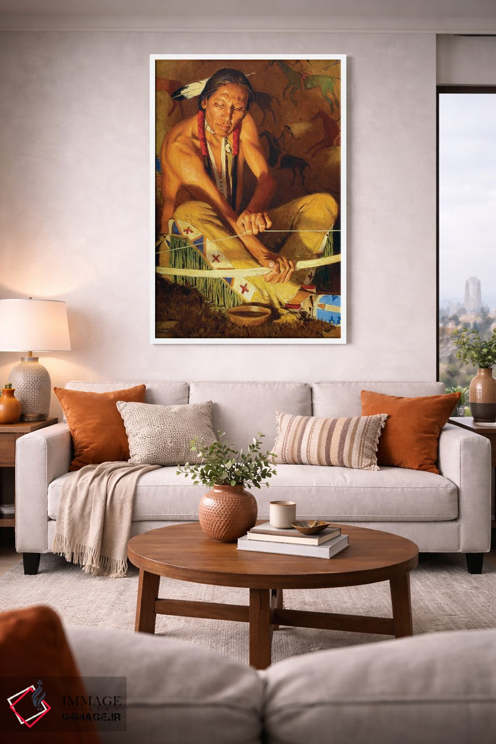 تابلو دکوراتیو چوب و زه اثر دیوید من - D1W