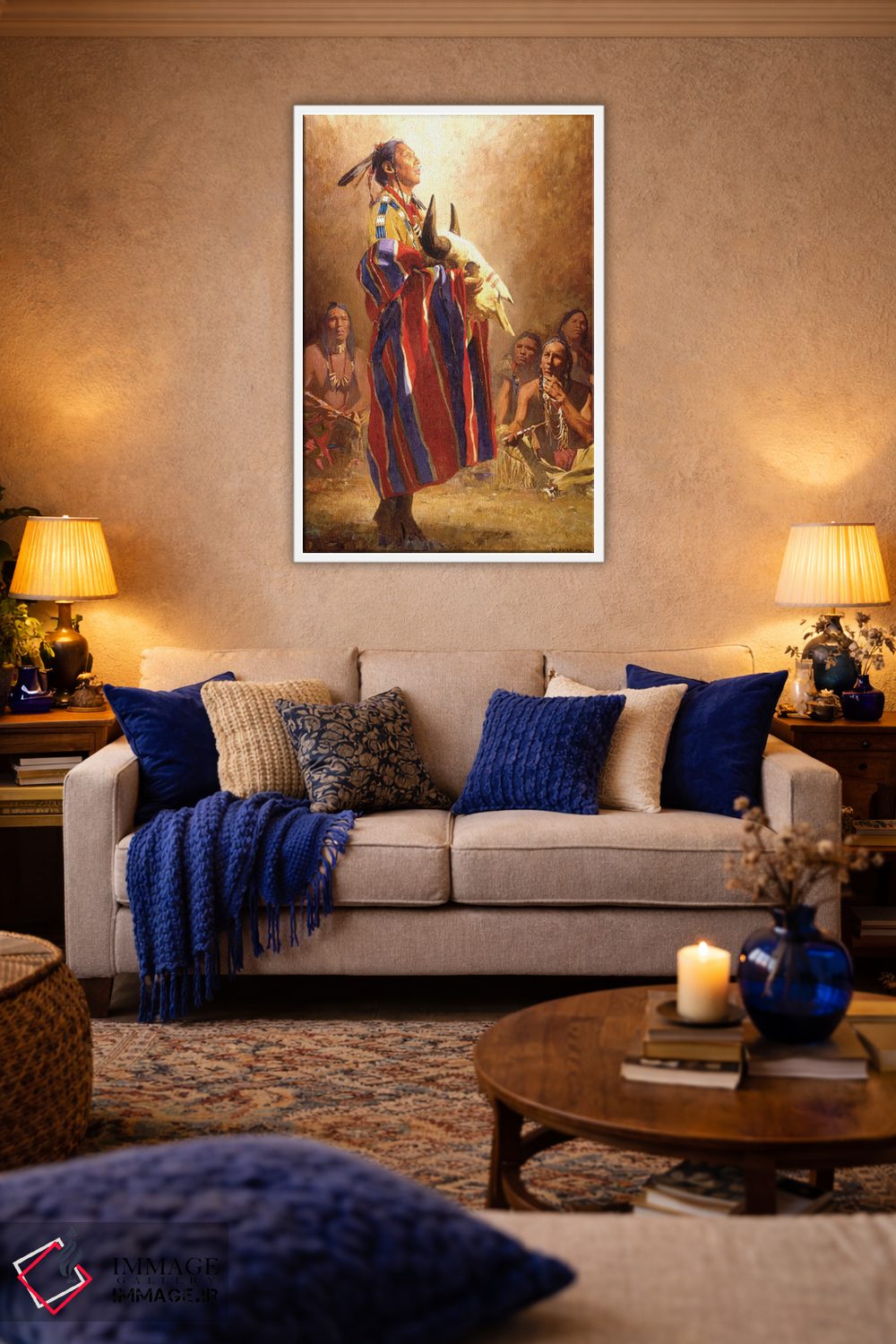 تابلو دکوراتیو چشم انداز بوفالو اثر دیوید من - D2W