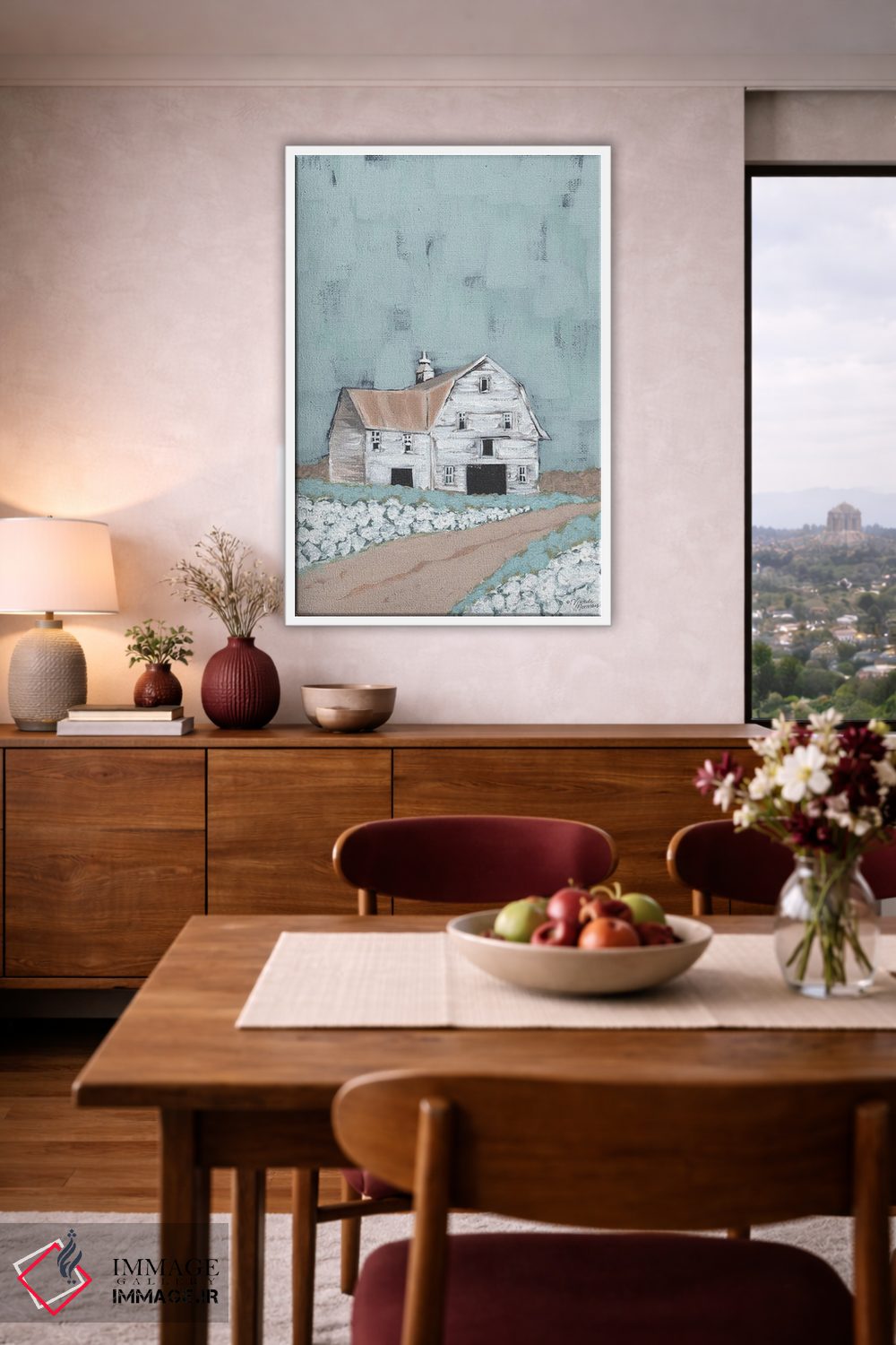 تابلو مدرن بزرگ شده در طویله اثر میشل نورمن - D4W