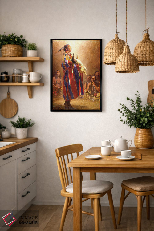 تابلو دکوراتیو چشم انداز بوفالو اثر دیوید من - D5B