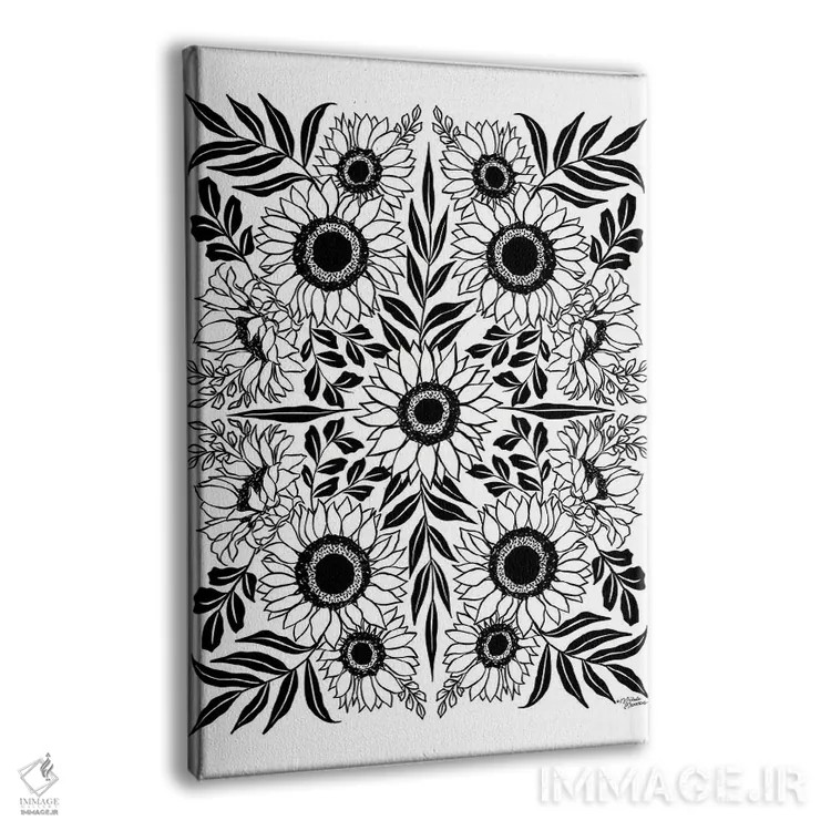 تابلو مدرن منتخبی از گل آفتابگردان اثر میشل نورمن - نمای پرسپکتیو محصول