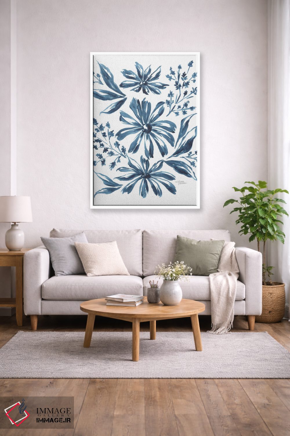 تابلو دکوراتیو مروارید آبی ۳ اثر میشل نورمن - D1W