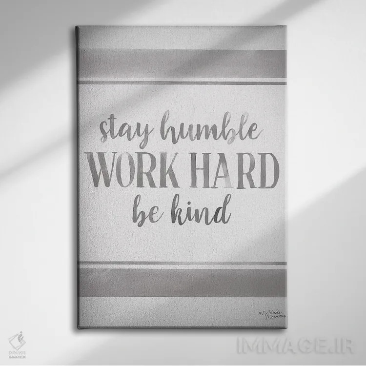 تابلو مدرن سخت کار کن اثر میشل نورمن - نمای روبهرو روی دیوار