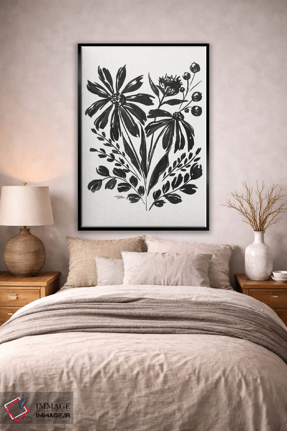 تابلو مدرن باغ گل مروارید ۲ اثر میشل نورمن - D3B