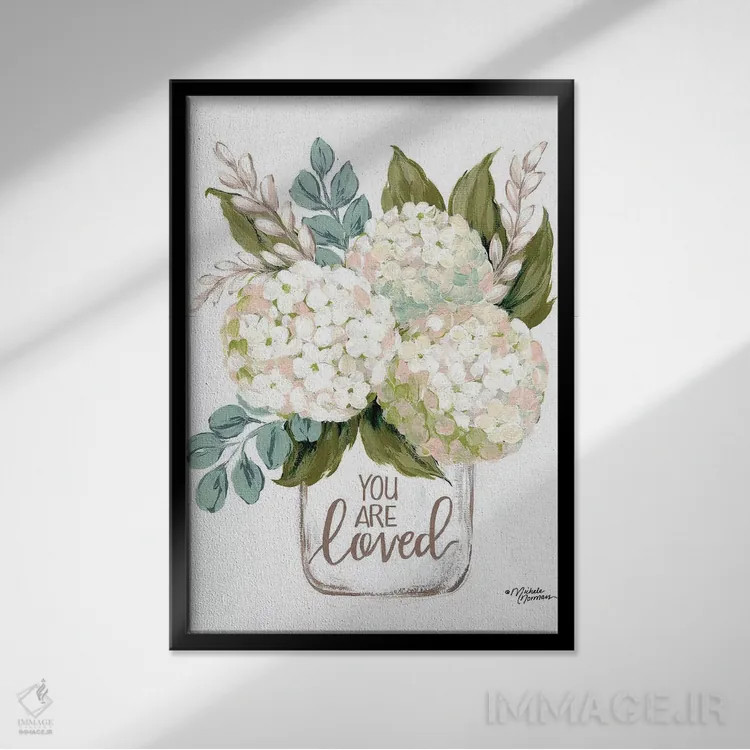 تابلو مدرن گل هایی که دوستت دارند اثر میشل نورمن - نمای قابدار مشکی