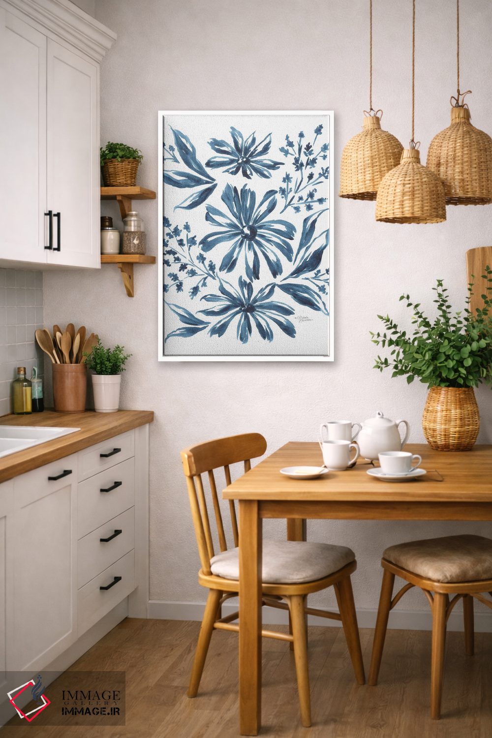 تابلو دکوراتیو مروارید آبی ۳ اثر میشل نورمن - D5W