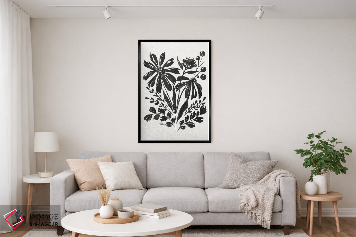 تابلو مدرن باغ گل مروارید ۲ اثر میشل نورمن - D5B