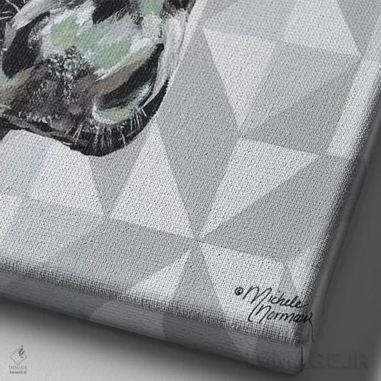 تابلو مدرن کلمنتین اثر میشل نورمن - نمای نزدیک بافت بوم