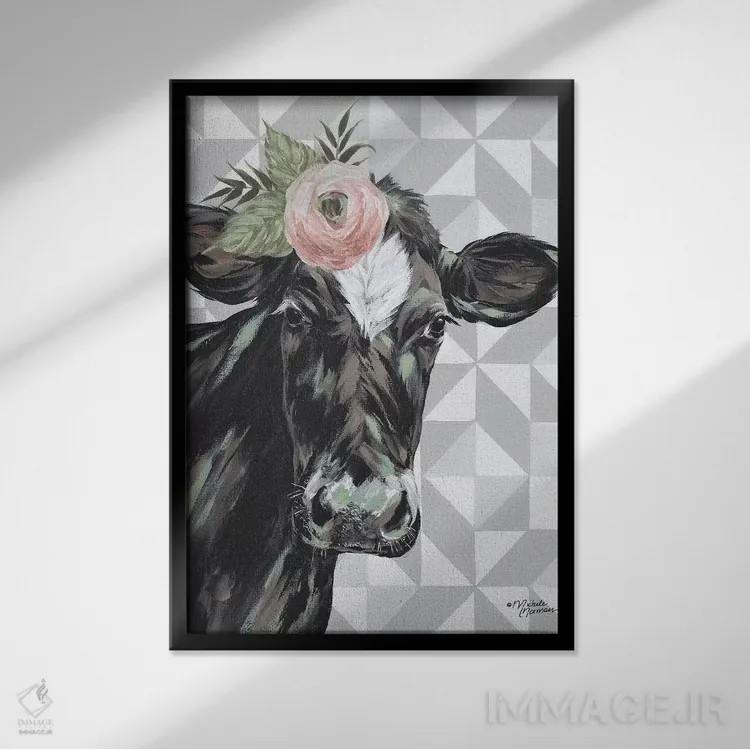 تابلو مدرن کلمنتین اثر میشل نورمن - نمای قابدار مشکی