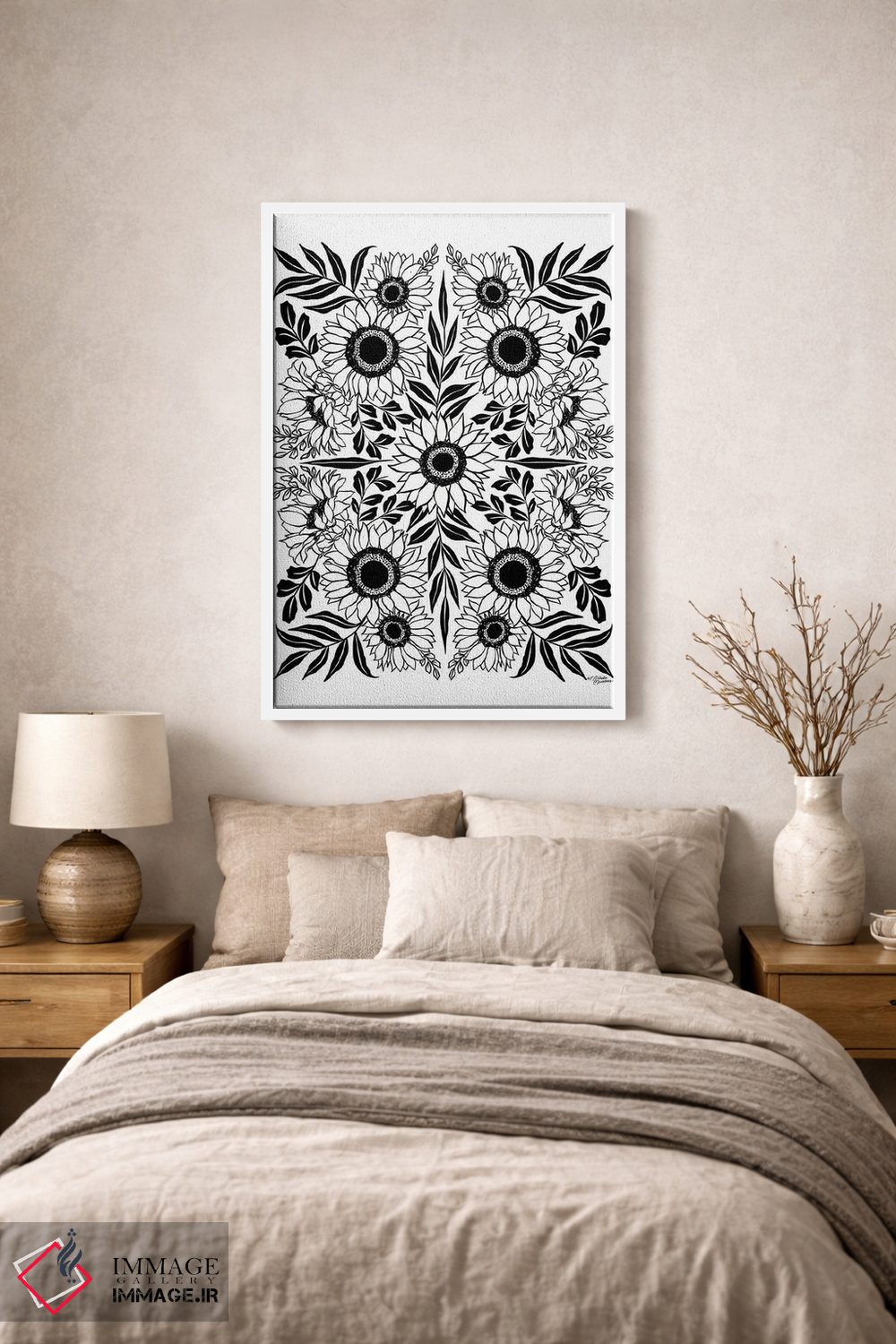 تابلو مدرن منتخبی از گل آفتابگردان اثر میشل نورمن - D1W