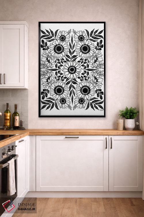 تابلو مدرن منتخبی از گل آفتابگردان اثر میشل نورمن - D3B