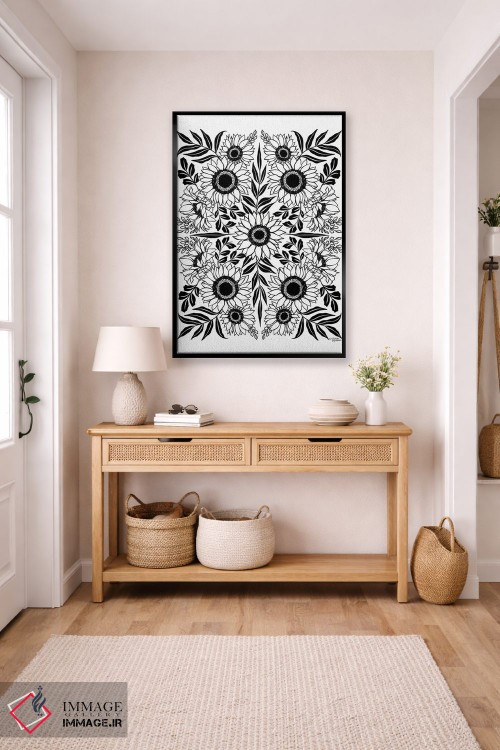 تابلو مدرن منتخبی از گل آفتابگردان اثر میشل نورمن - D6B