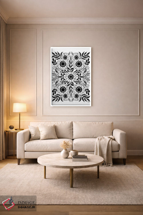 تابلو مدرن منتخبی از گل آفتابگردان اثر میشل نورمن - D5W