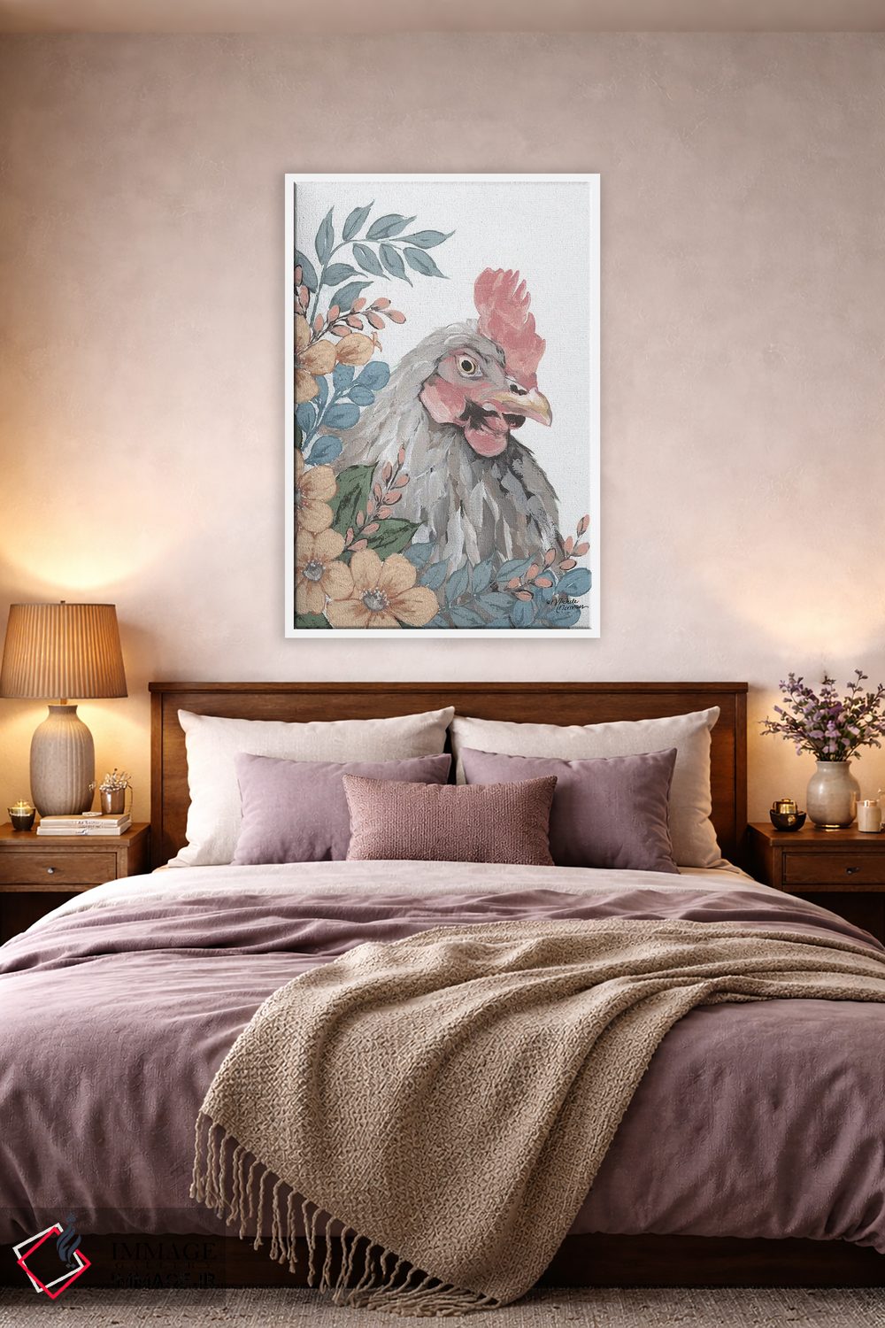 تابلو دکوراتیو مرغ در باغ اثر میشل نورمن - D3W