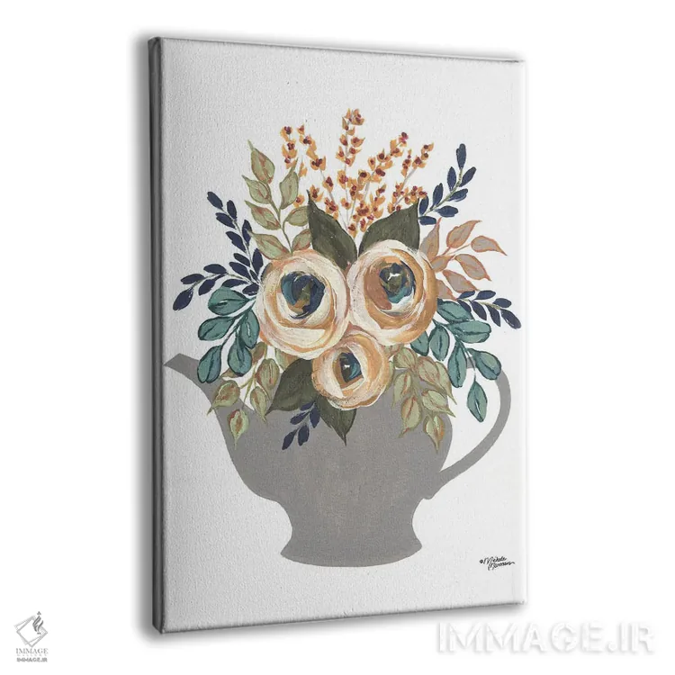 تابلو دکوراتیو کاسه های گلدار پاییزی اثر میشل نورمن - نمای پرسپکتیو محصول