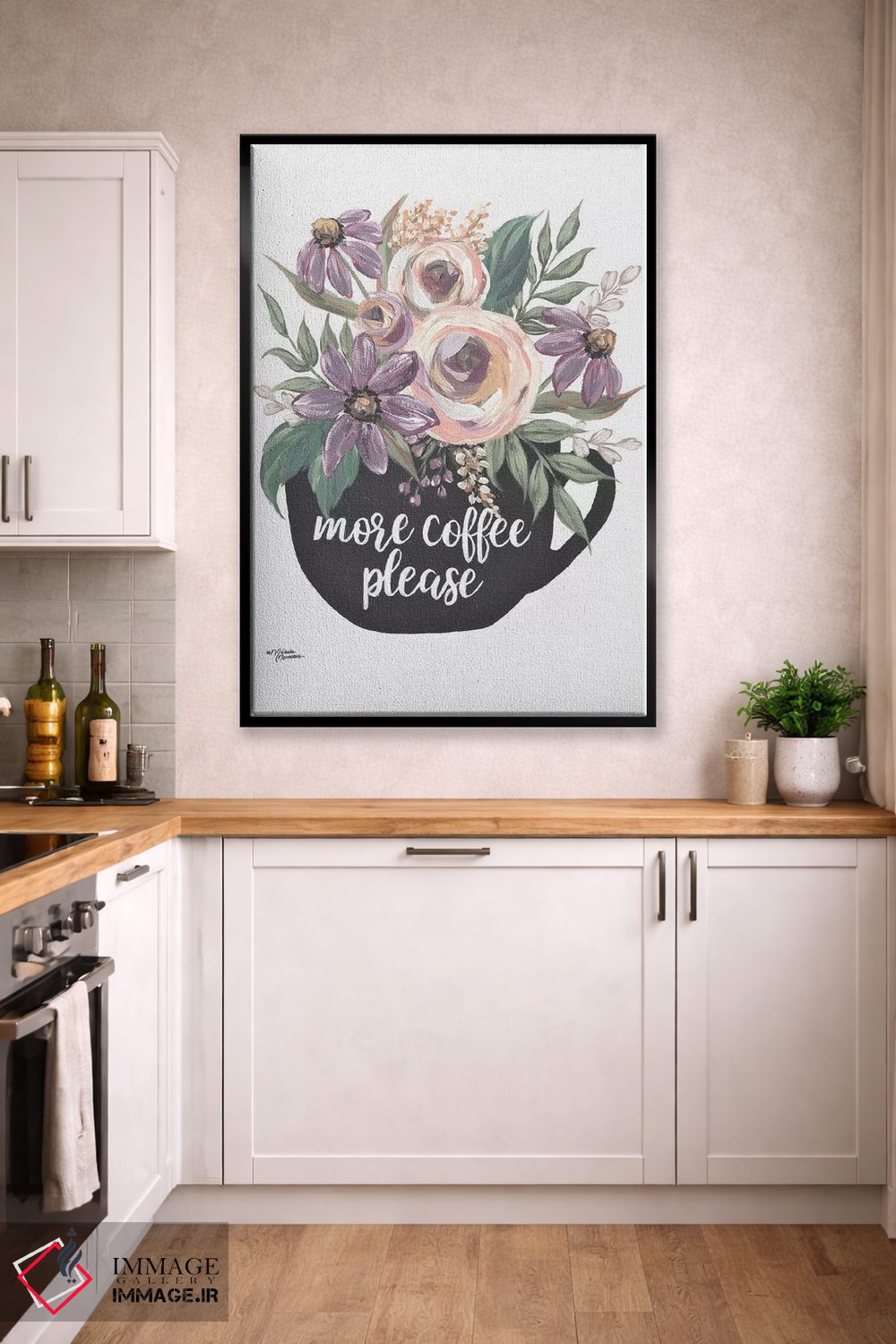 تابلو مدرن یک قهوه دیگر لطفا اثر میشل نورمن - D3B