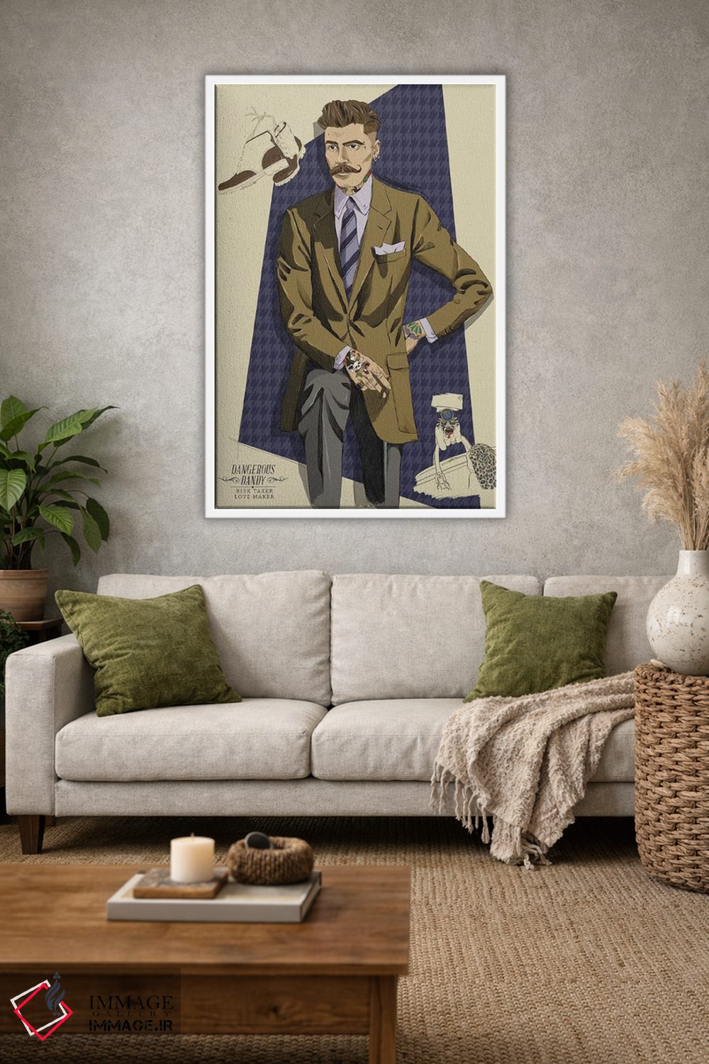 تابلو دکوراتیو خطرناک و شیک پوش اثر فایو بای فایو کالکتیو - D1W