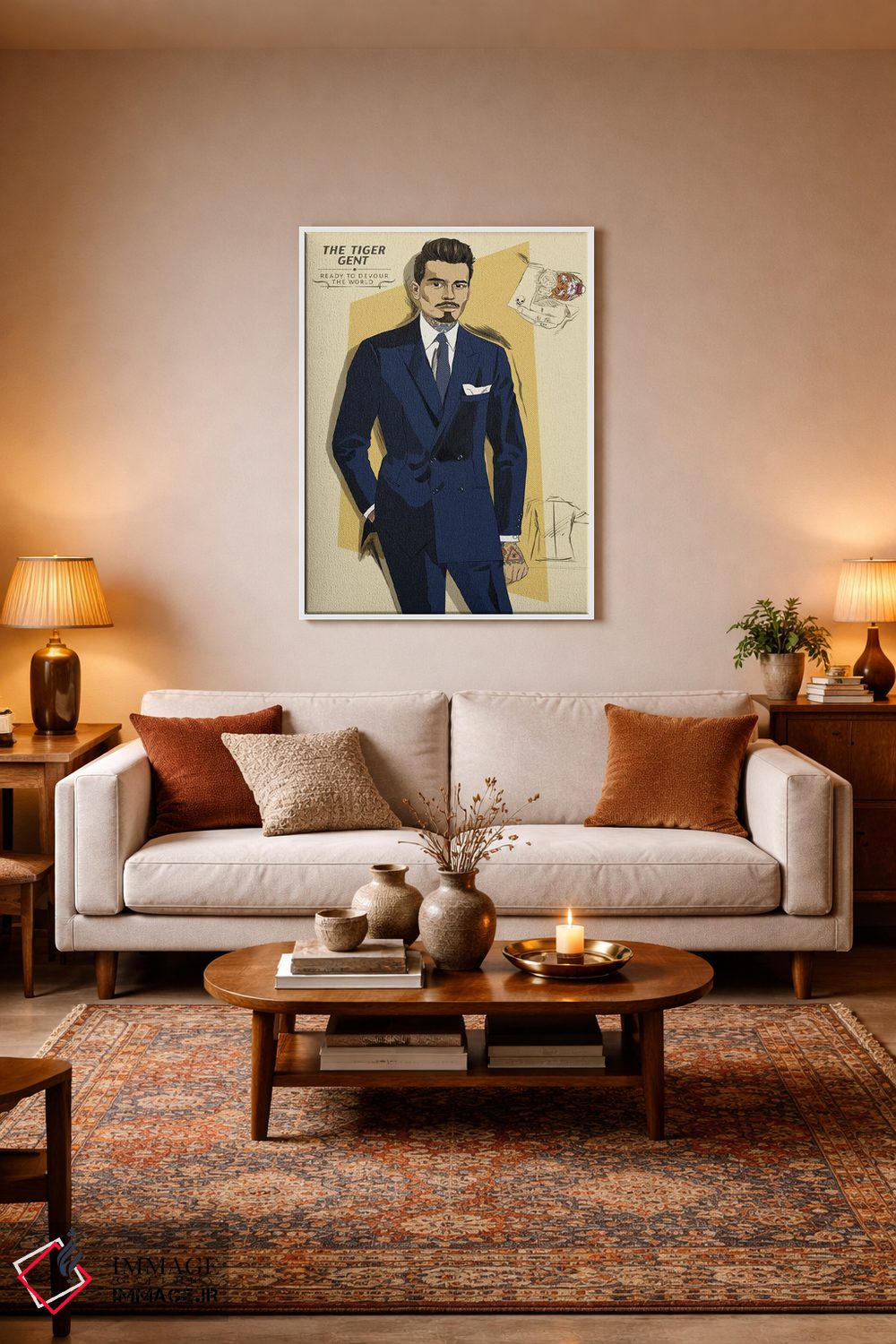 تابلو دکوراتیو آقای ببر اثر فایو بای فایو کالکتیو - D3W