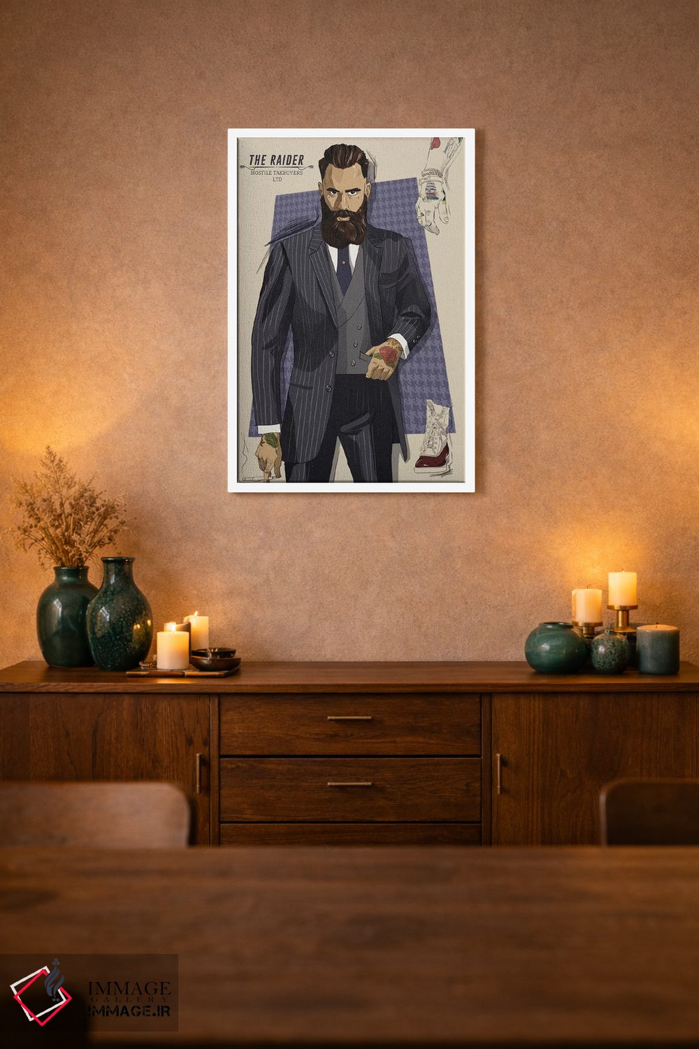 تابلو دکوراتیو یورش گر اثر فایو بای فایو کالکتیو - D1W