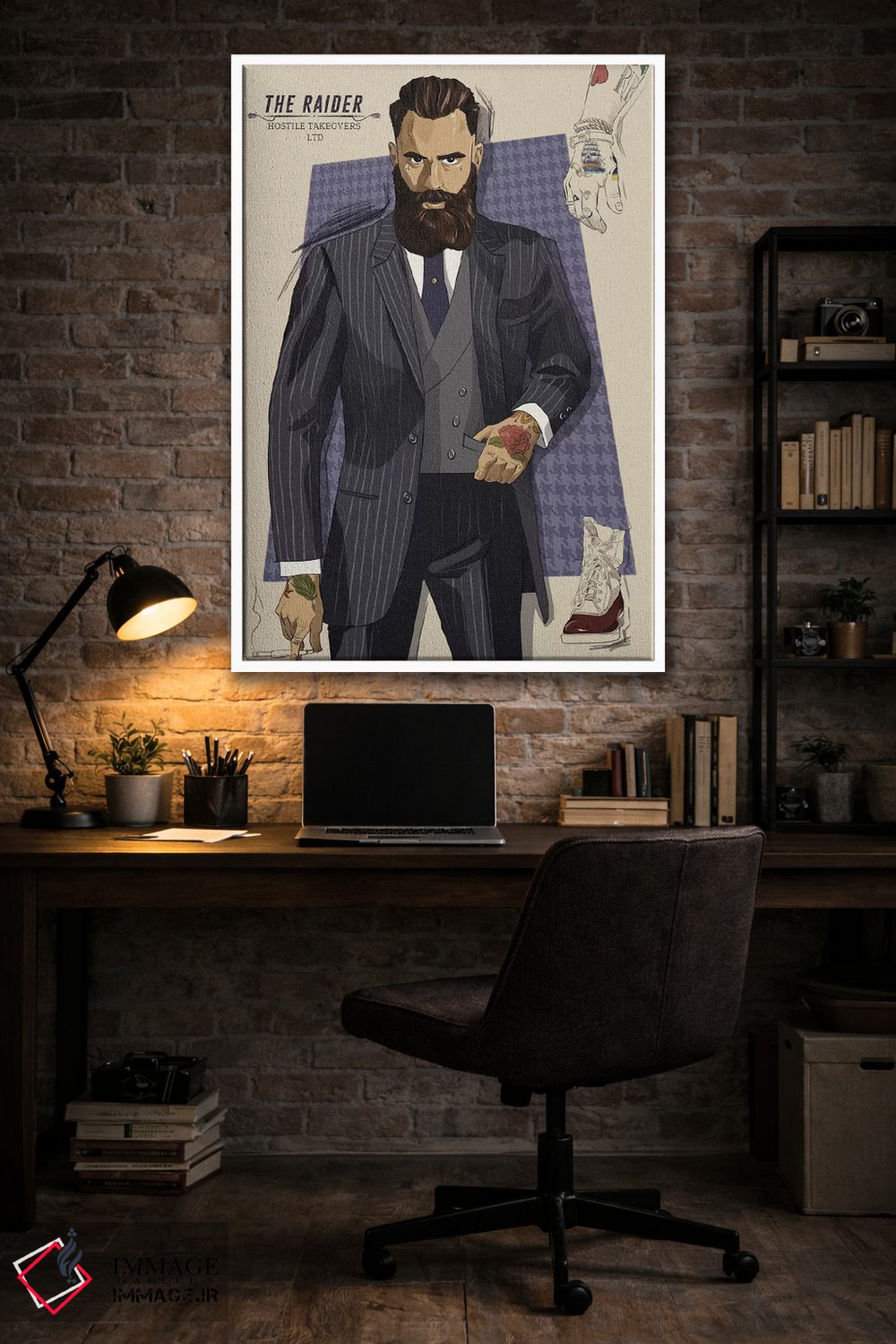 تابلو دکوراتیو یورش گر اثر فایو بای فایو کالکتیو - D4W