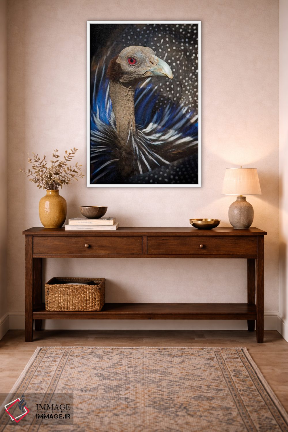 تابلو دکوراتیو مرغ مروارید کرکس نما اثر موگنس تروله - D2W