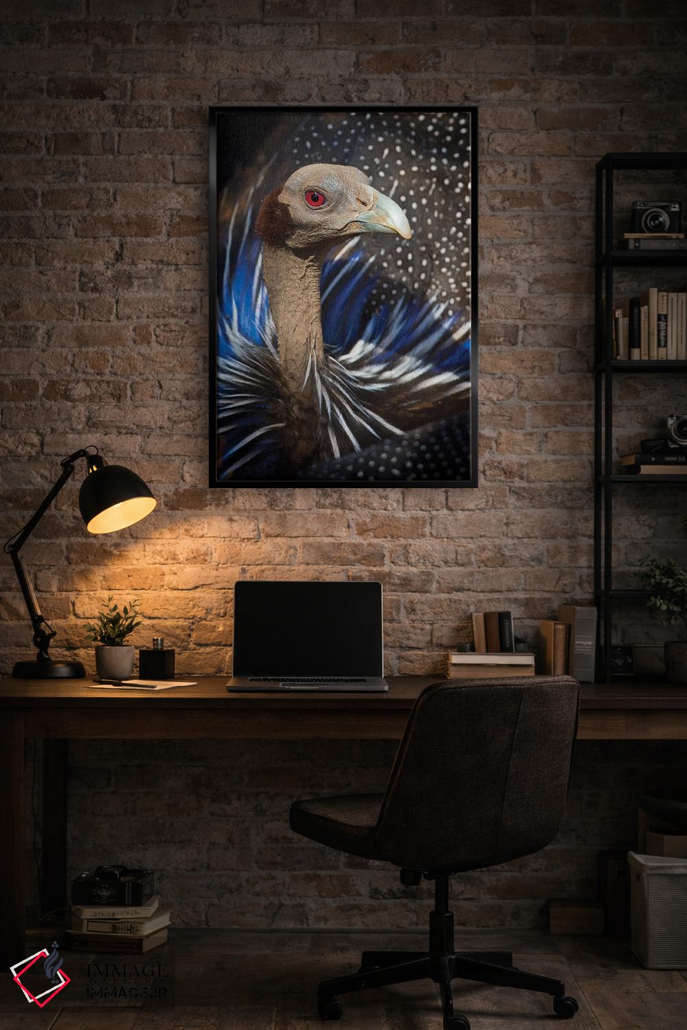 تابلو دکوراتیو مرغ مروارید کرکس نما اثر موگنس تروله - D5B