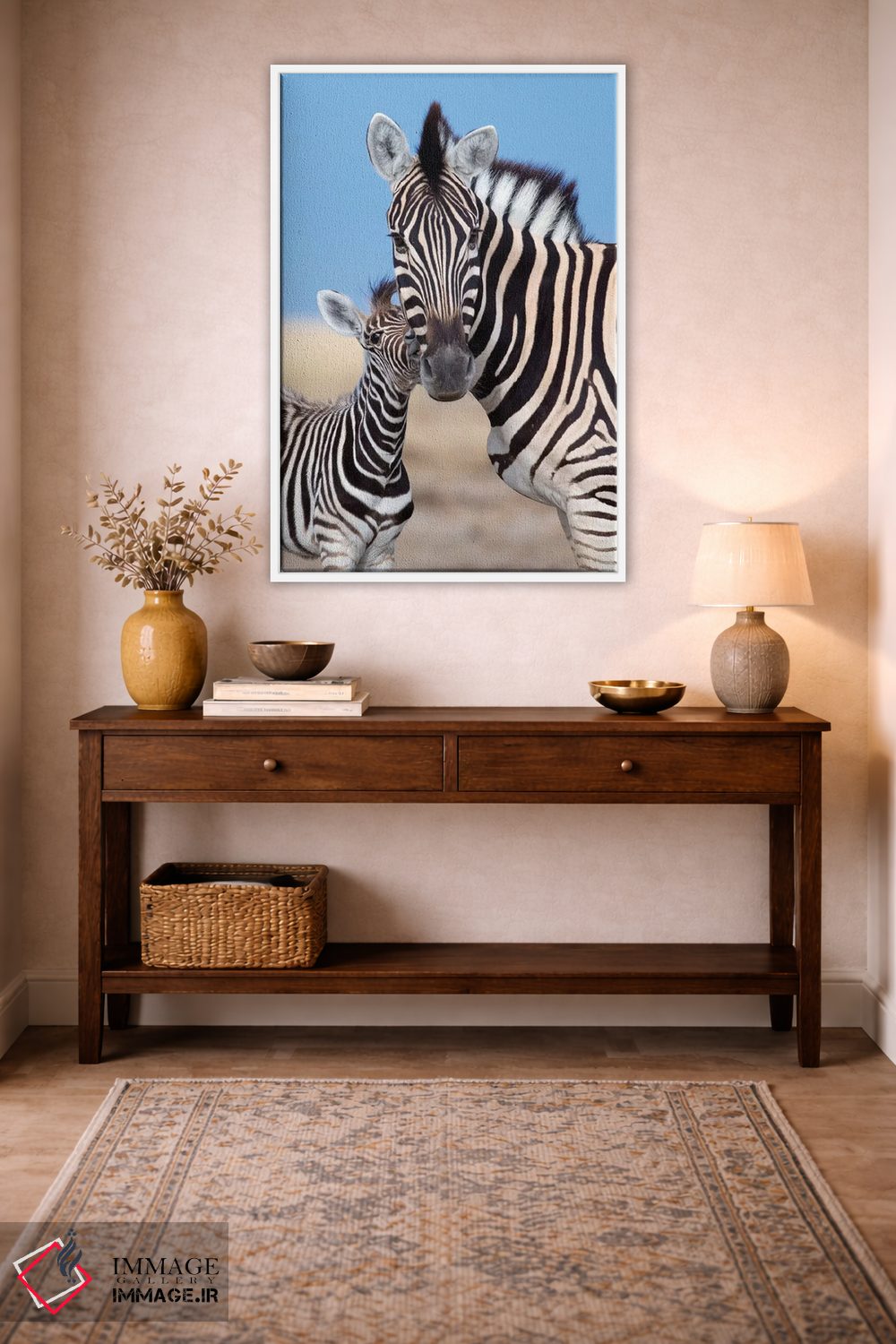 تابلو دکوراتیو مادر و کره گورخر اثر موگنس تروله - D2W